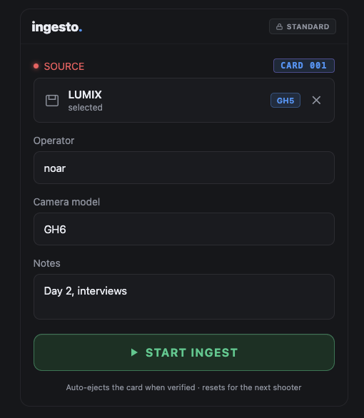 Ingesto KIOSK mode