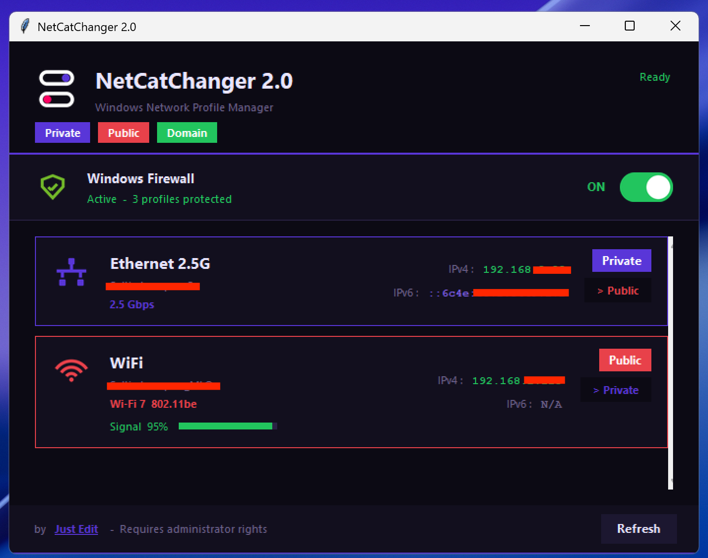 NetCatChanger interface