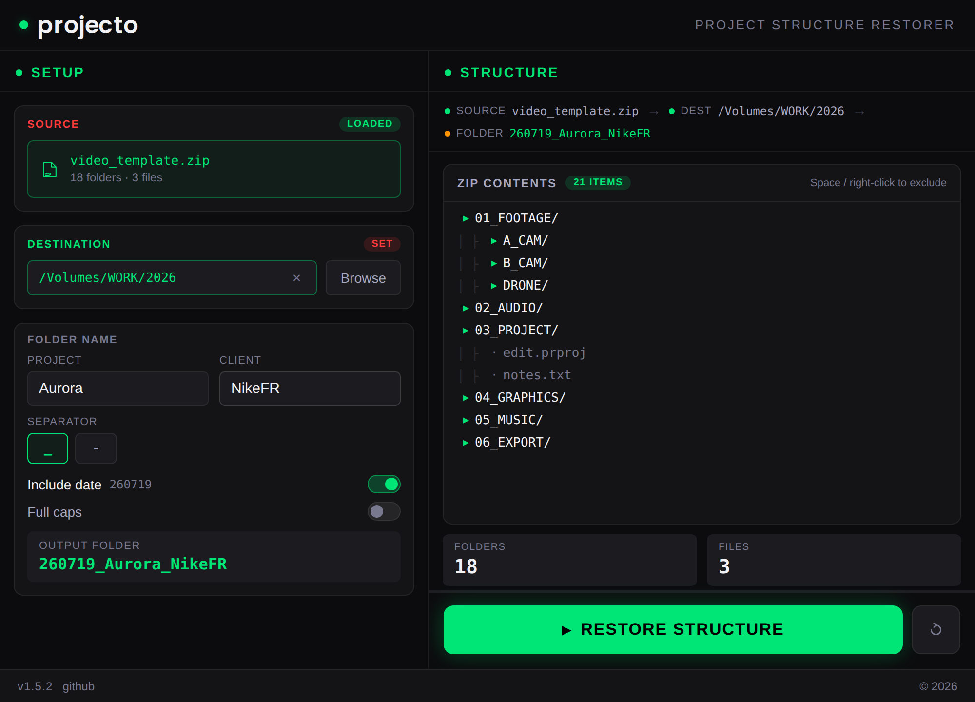 Projecto interface